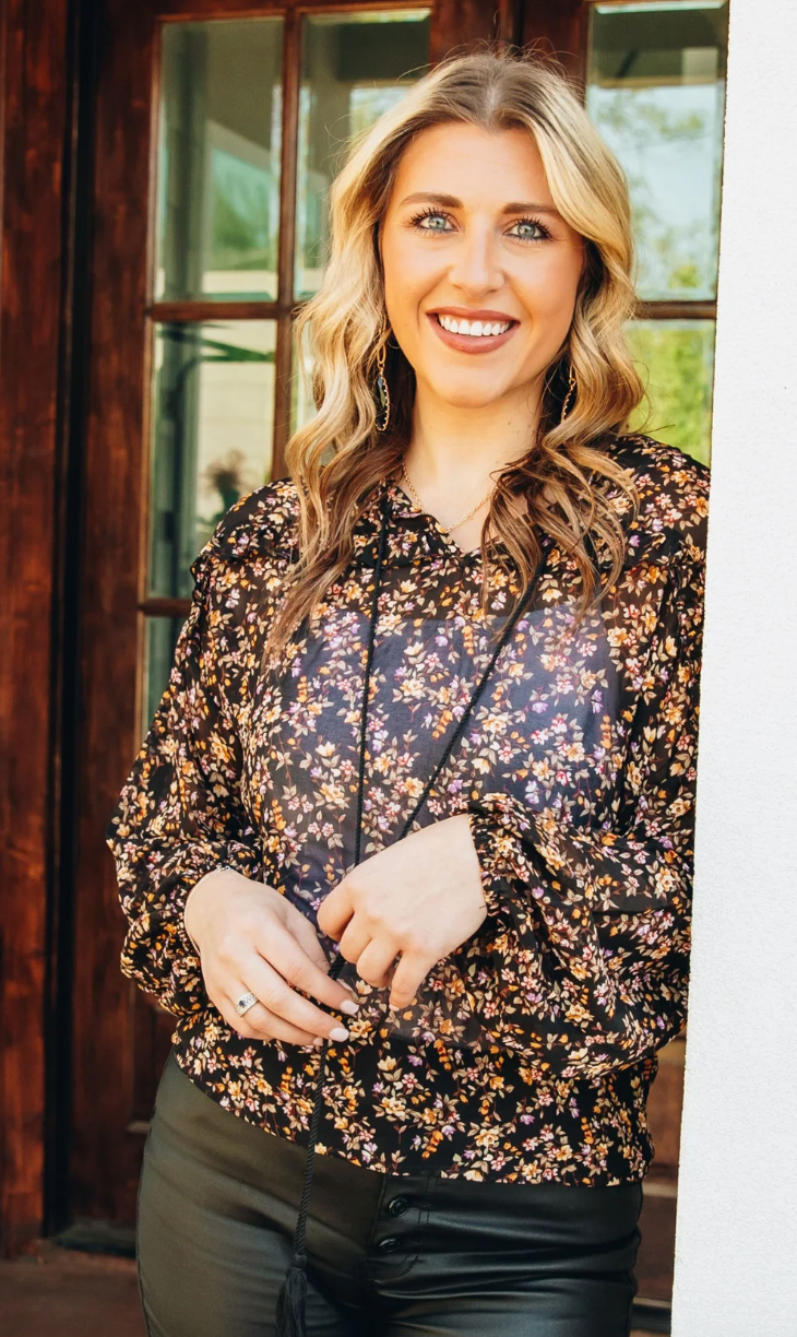 Garden Party Sheer Floral Top