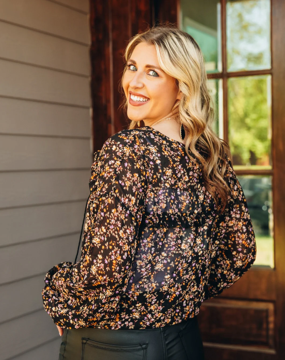 Garden Party Sheer Floral Top